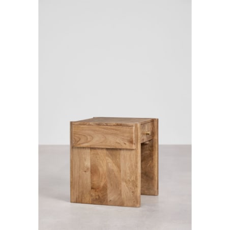 Stolik nocny z drewna mango Antonela 45x45 cm