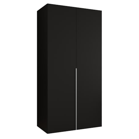 Szafa uchylna otwierana ALICANTE 1 100 wys. 202 cm Czarny + u. Kaszmir