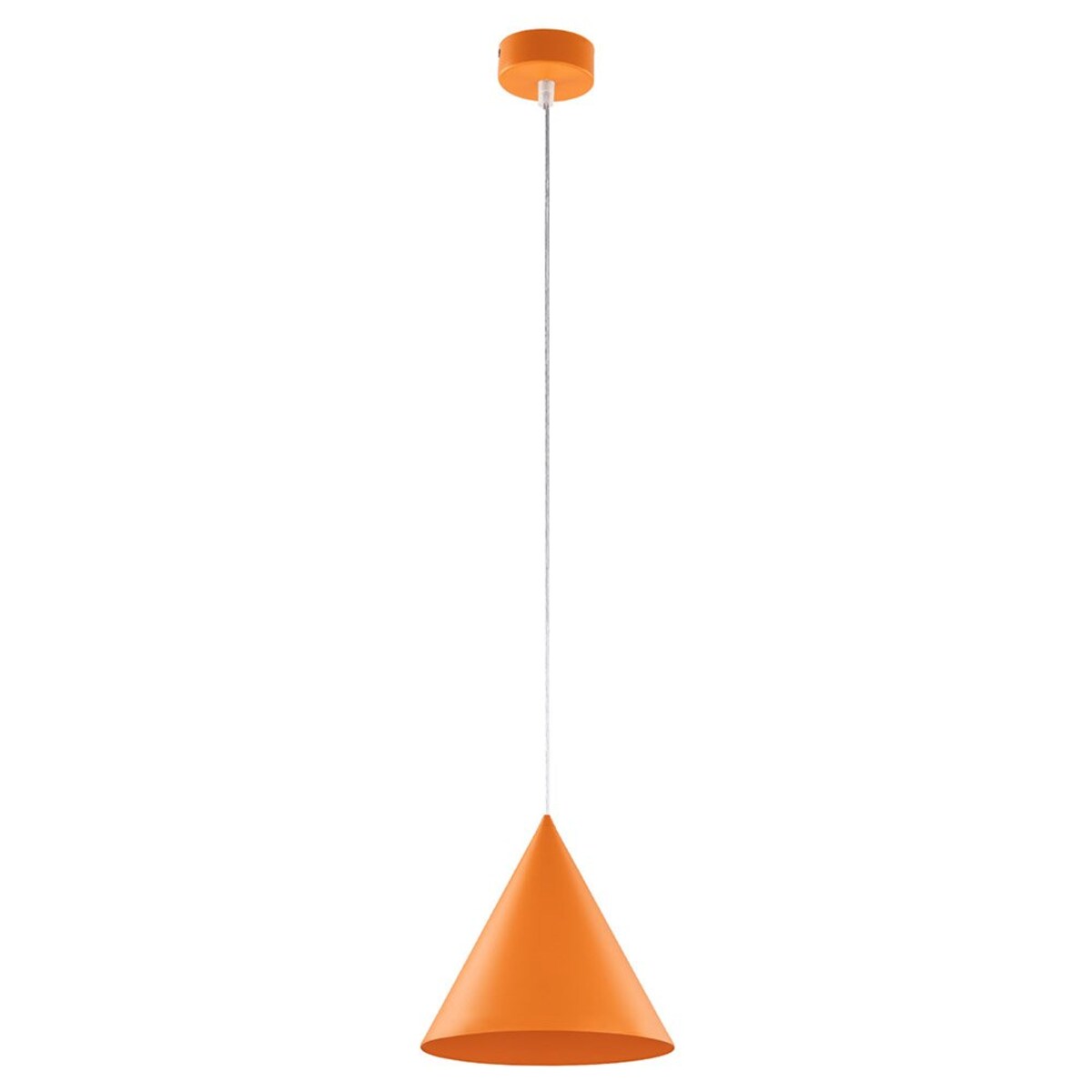Lampa wisząca TK Lighting CONO ORANGE 10075, metalowa, E27, regulowana wysokość 140 cm, pomarańczowa do kuchni i salonu