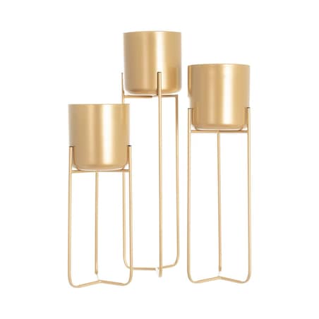 SWEN GOLD Komplet 3 osłonek na stojaku19xh77cm/19xh66cm/19xh55cm