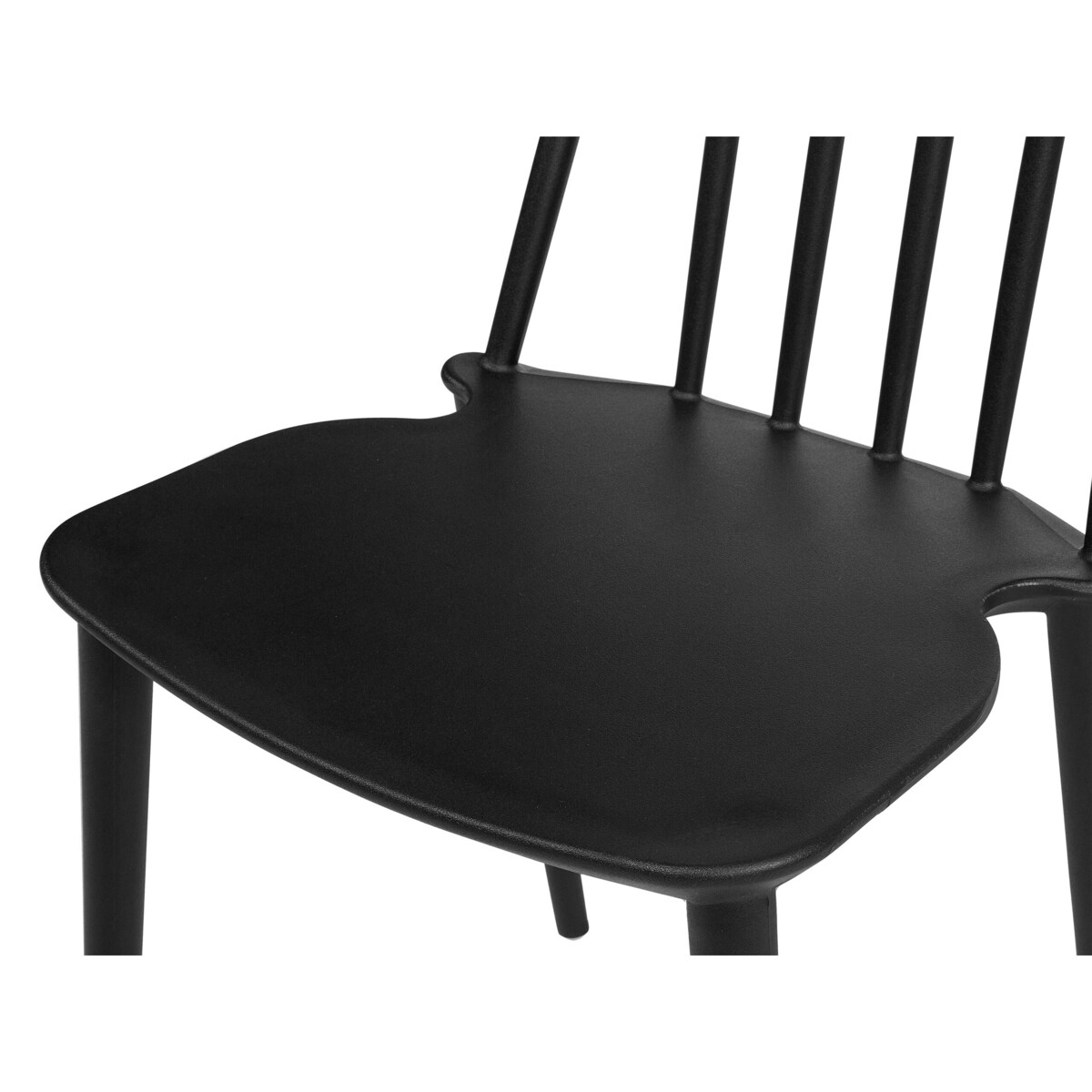 Zestaw 2 krzeseł do jadalni czarny VENTNOR