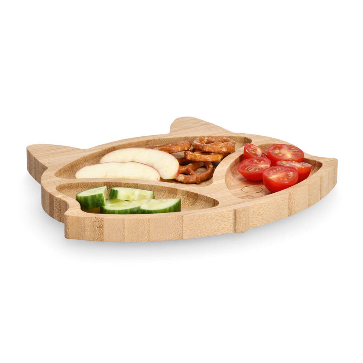 Bambusowy talerz na przekąski w kształcie lisa FOX, 23 x 19 cm