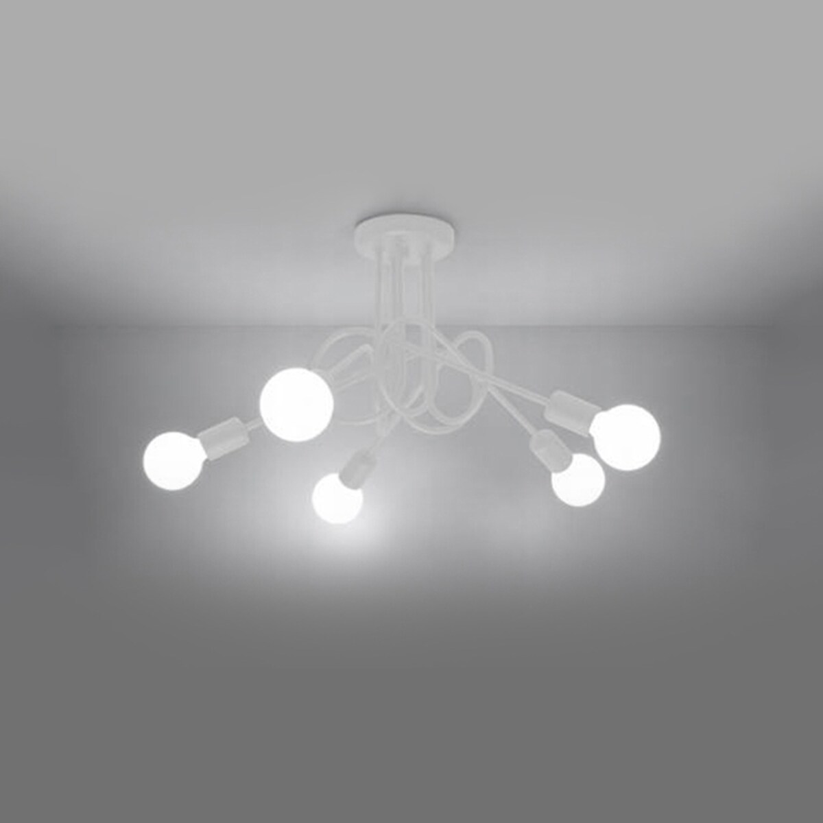 Żyrandol SUPEŁ 5 biały