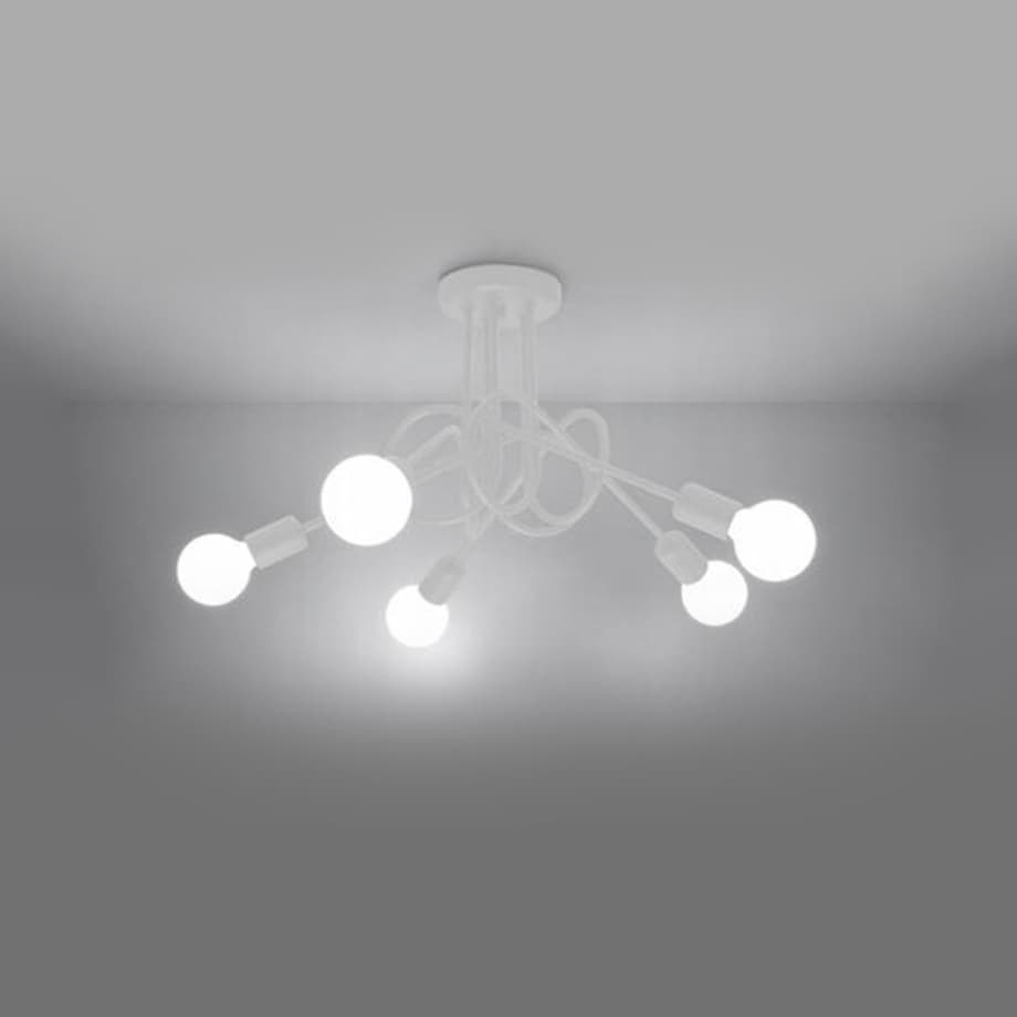 Żyrandol SUPEŁ 5 biały