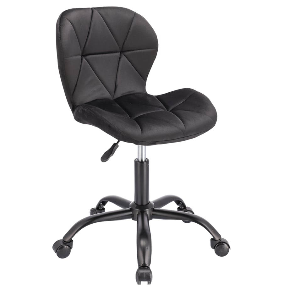 Krzesło biurowe welurowe ENDO czarne