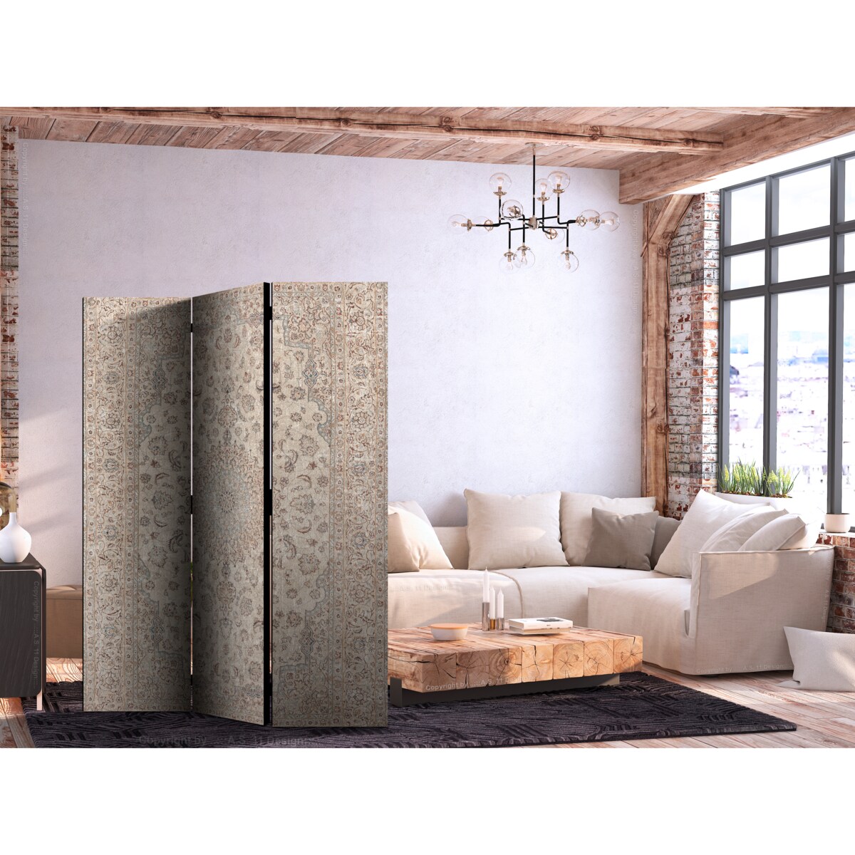 Parawan Dwustronny Pustynne Noce 135x172cm