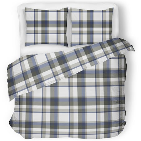 EMYS bawełniany komplet pościeli w kratę, 160x200