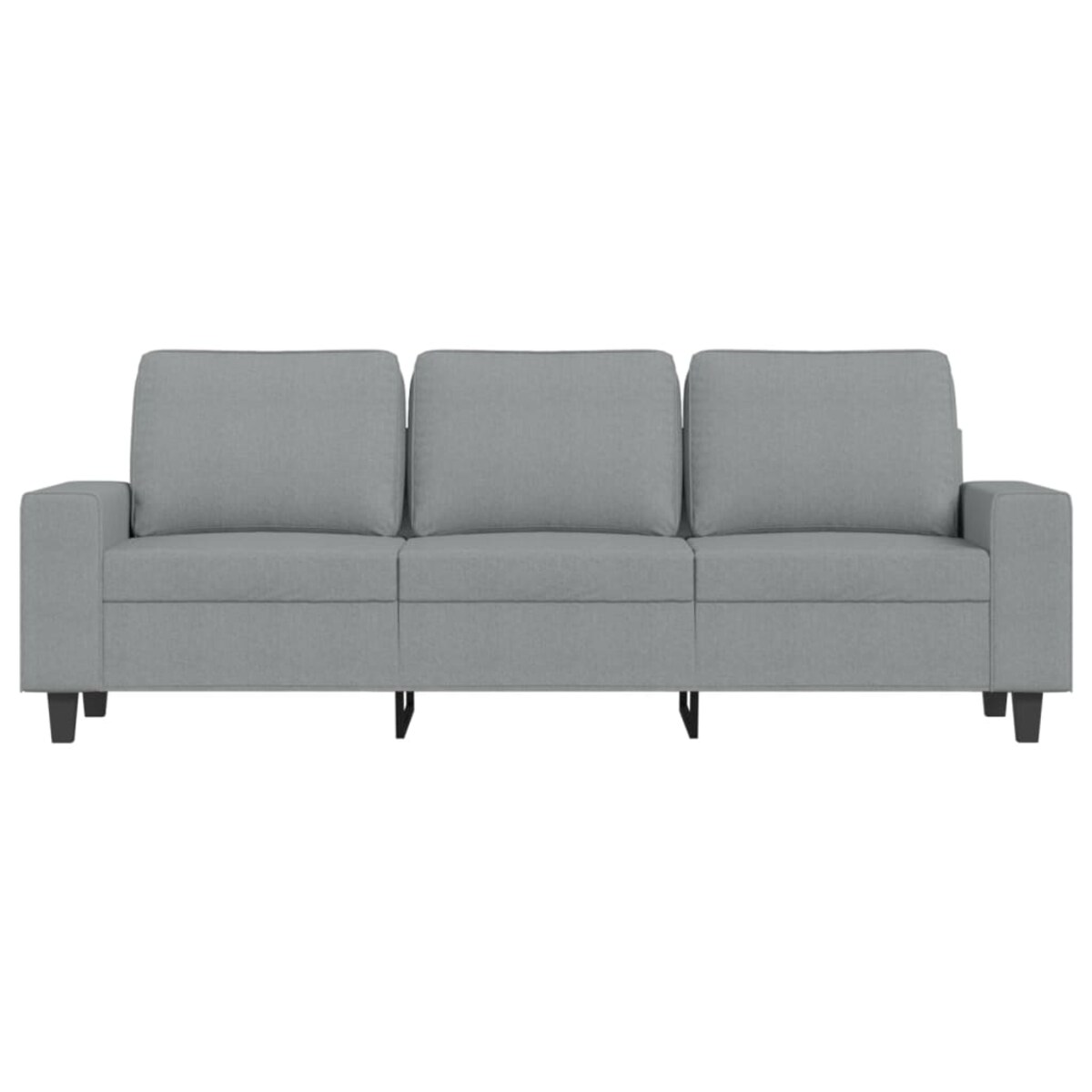 vidaXL 3-osobowa sofa z podnóżkiem, jasnoszara, 180 cm, tkaniną