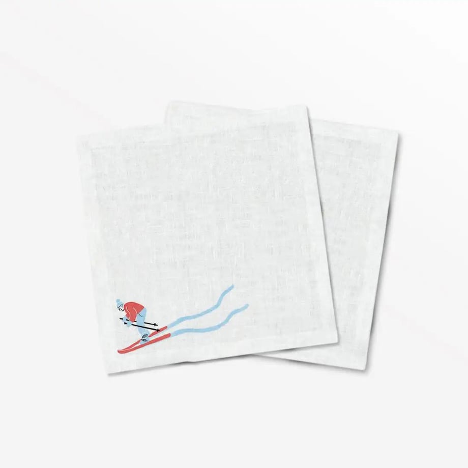 Serwetki świąteczne - Narciarz (2szt.)