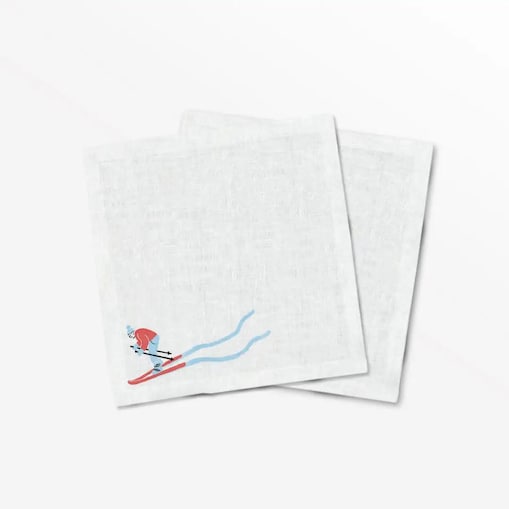 Serwetki świąteczne - Narciarz (2szt.)