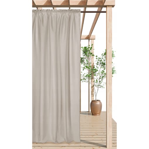 Zasłona Ogrodowa Wodoodporna Tarasowa Taśma Żabki Tunel 140 x 250 + Upięcie