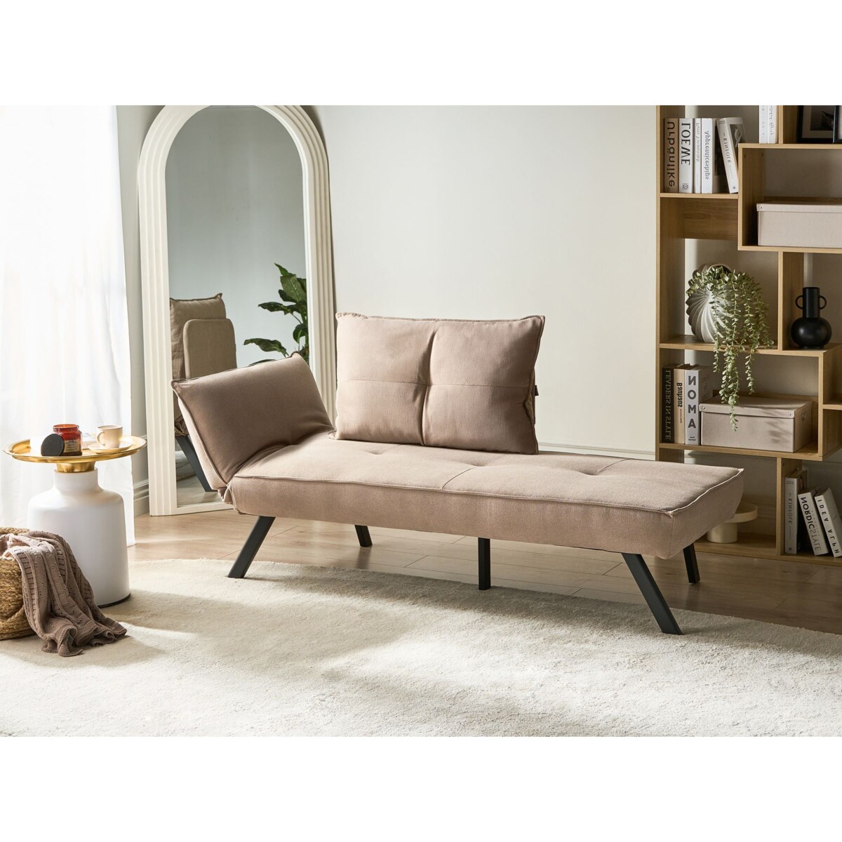 Szezlong lewostronny ROCAMADOUR Beżowoszary