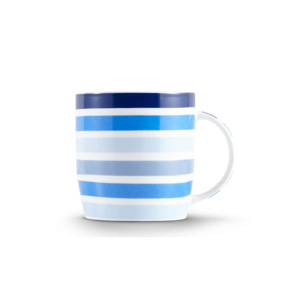 Konsimo HYLES Kubek, biały/granatowy/niebieski