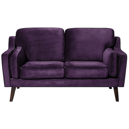 Sofa dla 2 osób LOKKA Welur Purpurowy