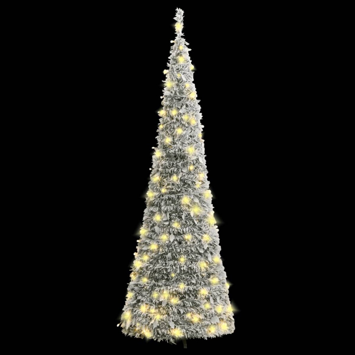 vidaXL Sztuczna choinka typu pop-up, ośnieżona, 200 LED, 210 cm