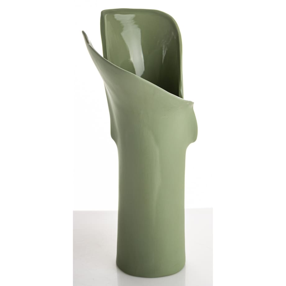 Wazon porcelanowy 35x19x14 cm LARRY zielony