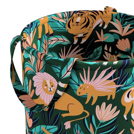 Kosz na zabawki Tobi, zielony, 40x50cm, Magic Collection