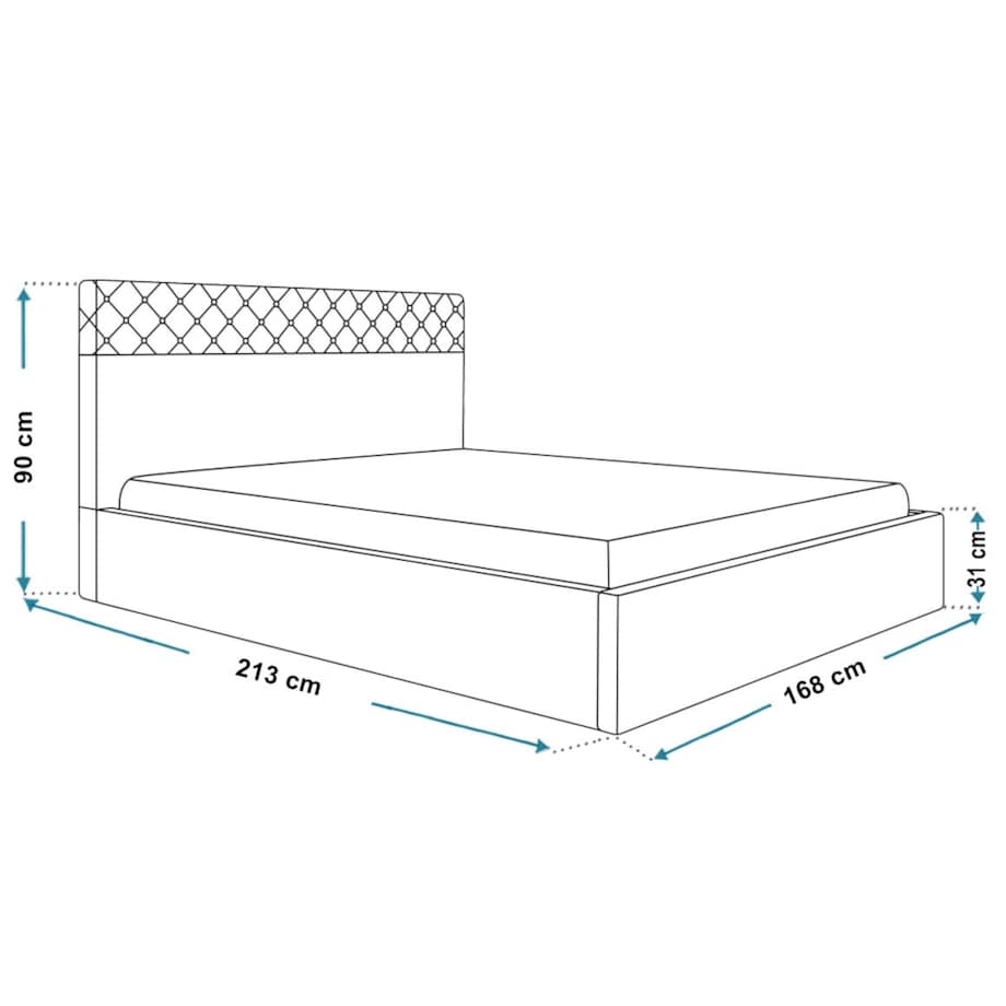 Łóżko tapicerowane 160x200 OLDO 4 z pojemnikiem, do sypialni- szare