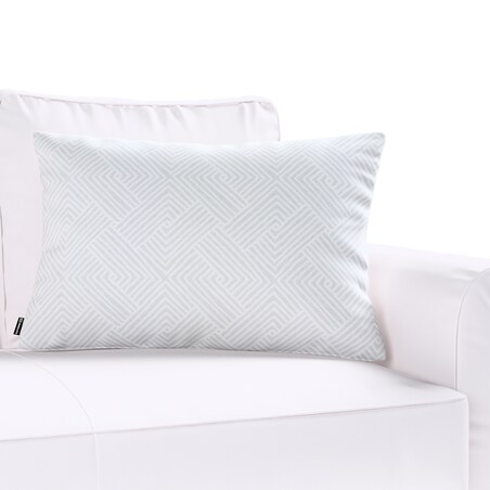 Poszewka Kinga na poduszkę prostokątną 60x40 szaro-białe wzory geometryczne