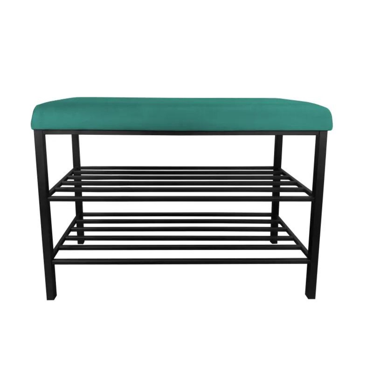 Stojak na buty z siedziskiem GAJA MG20 czarny/turkusowy