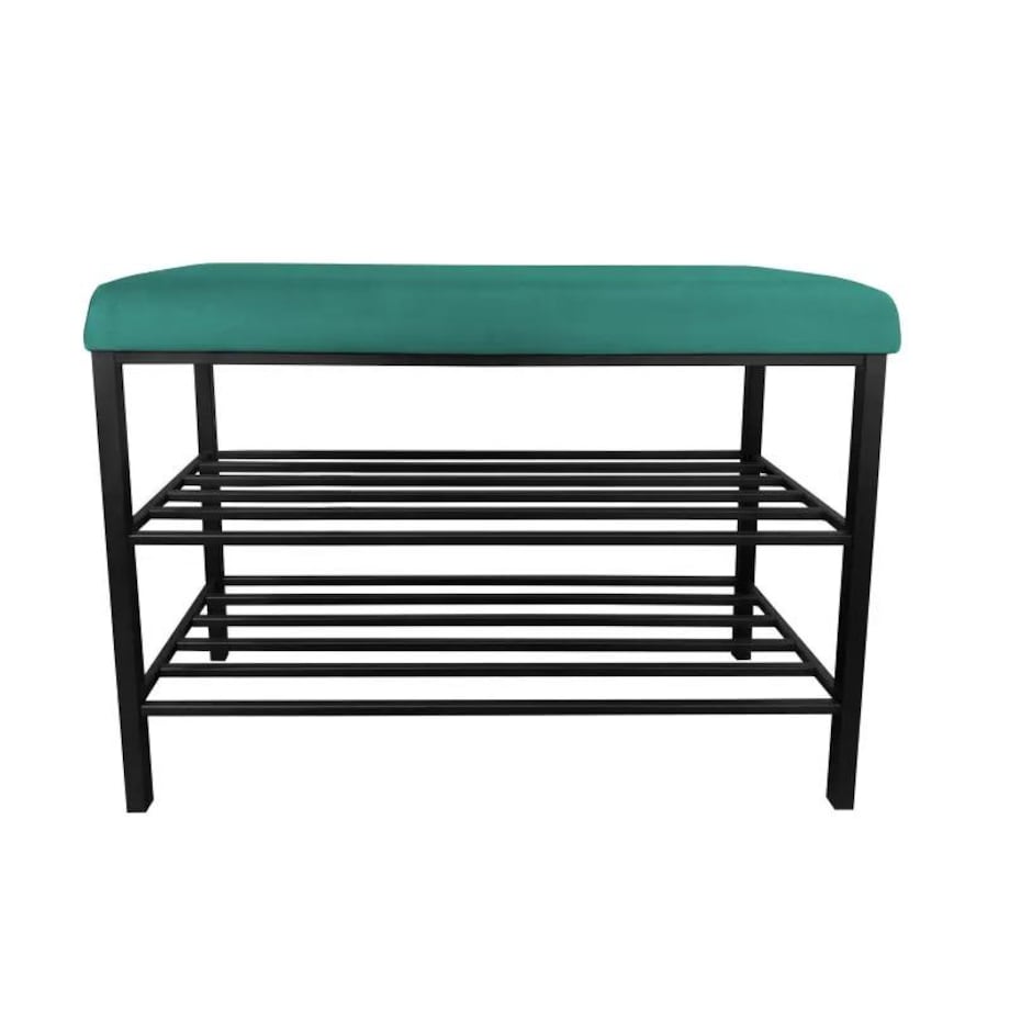 Stojak na buty z siedziskiem GAJA MG20 czarny/turkusowy