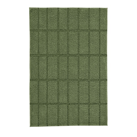 Kleine Wolke Tiles Ekologiczny Dywanik łazienkowy Zielony 60x 60 cm