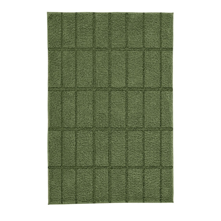 Kleine Wolke Tiles Ekologiczny Dywanik łazienkowy Zielony 60x 60 cm
