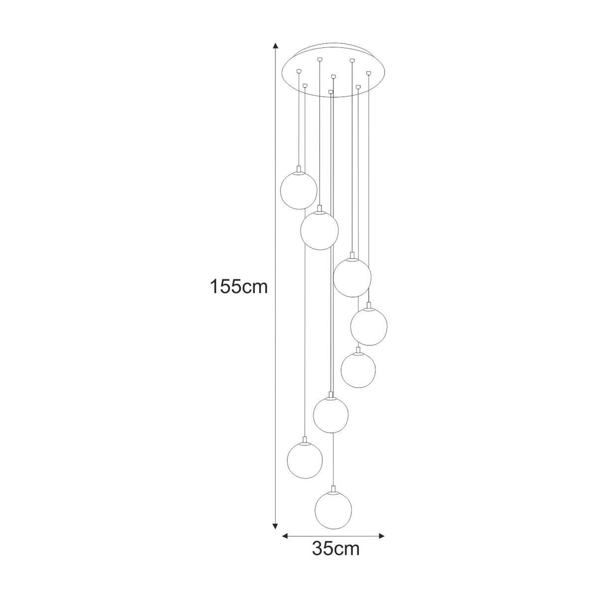 Lampa wisząca K-5562 z serii GALAXY