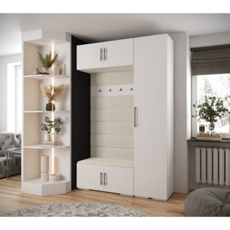 Garderoba do przedpokoju INOVA 3 Z19 biały+czarny+manila02