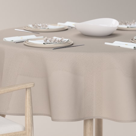 Obrus okrągły 130 x 130 cm lniany