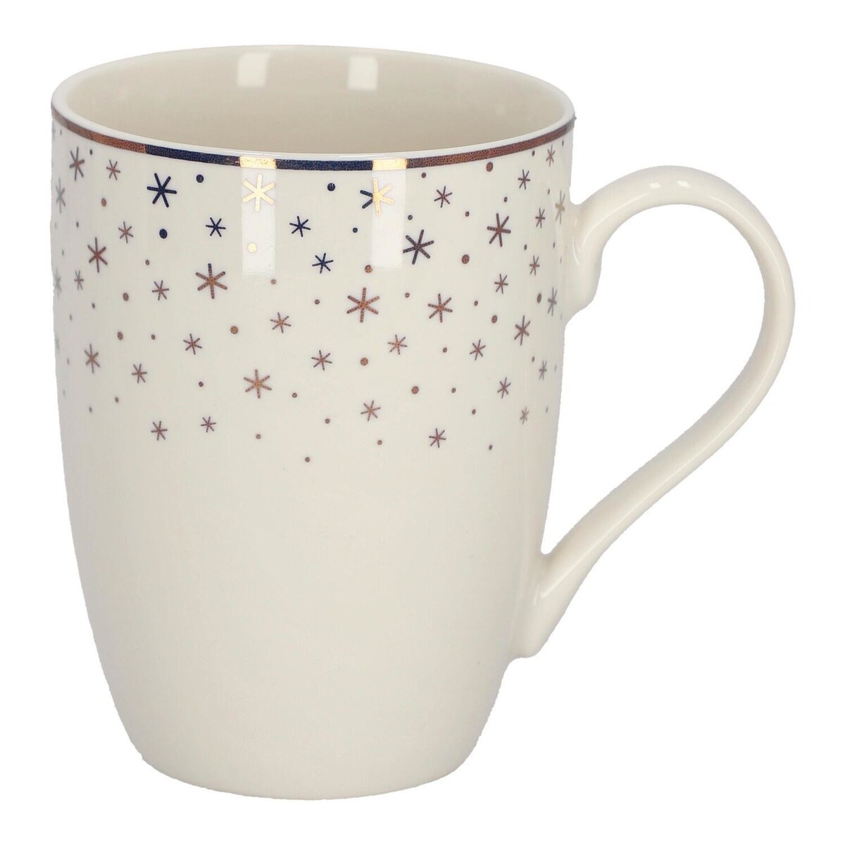 KUBEK PORCELANOWY Gwiazdki 320 ml NA ŚWIĘTA