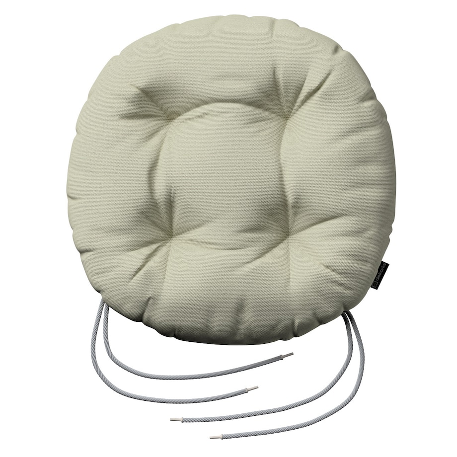 Poduszka na krzesło Adam, jasna oliwka, fi 40 x 8 cm, Loneta