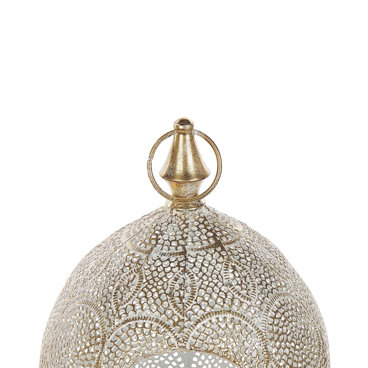 Lampion metalowy 33 cm złoty LAESO