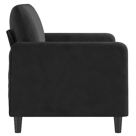 vidaXL Sofa 2-osobowa, czarna, 120 cm, tapicerowana aksamitem