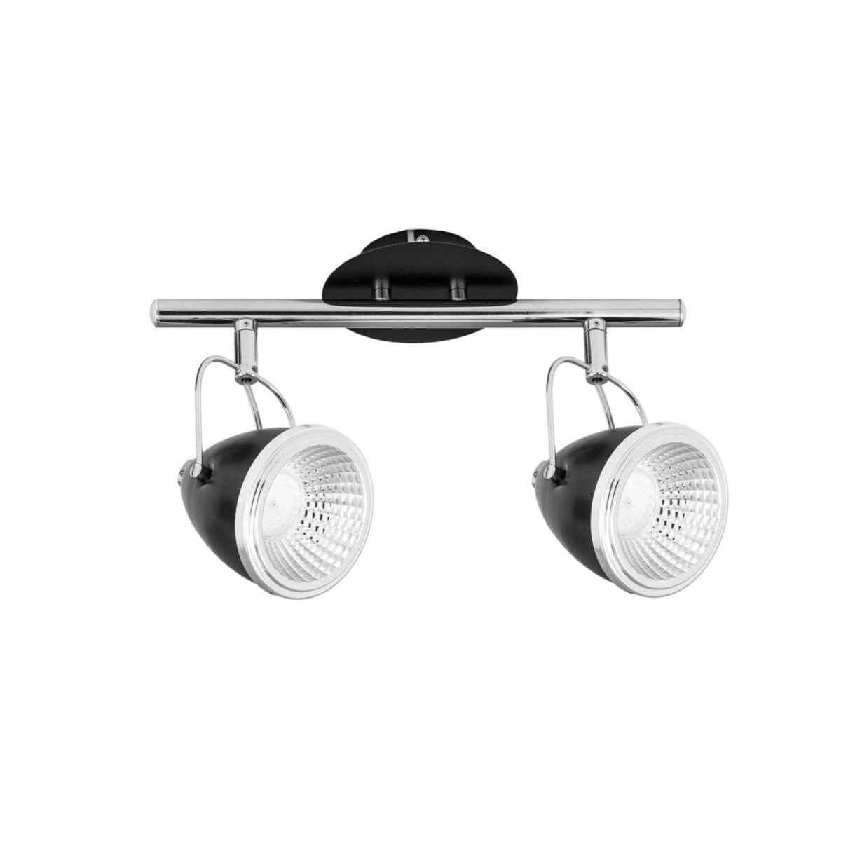 Lampa Sufitowa BRITOP Lighting 2xGU10 LED 6W Kompozycja Chromu i Czerni w Klasycznym Stylu, Polski Producent, 1 szt.