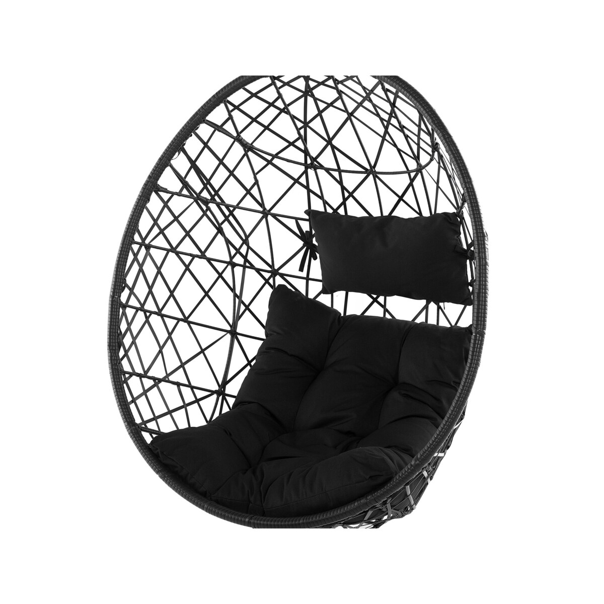 Fotel wiszący z technorattanu czarny ALATRI