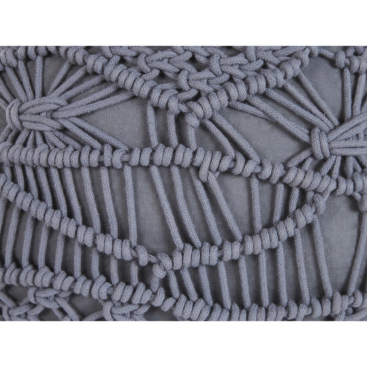 Puf ⌀ 40 cm szary KAYSERI