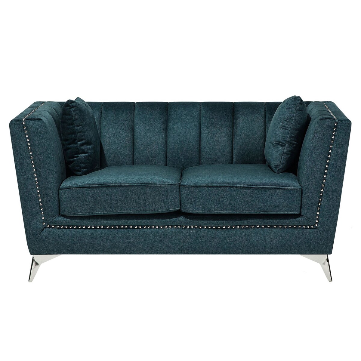 Komplet wypoczynkowy welurowy 5-osobowy lazurowy GAULA