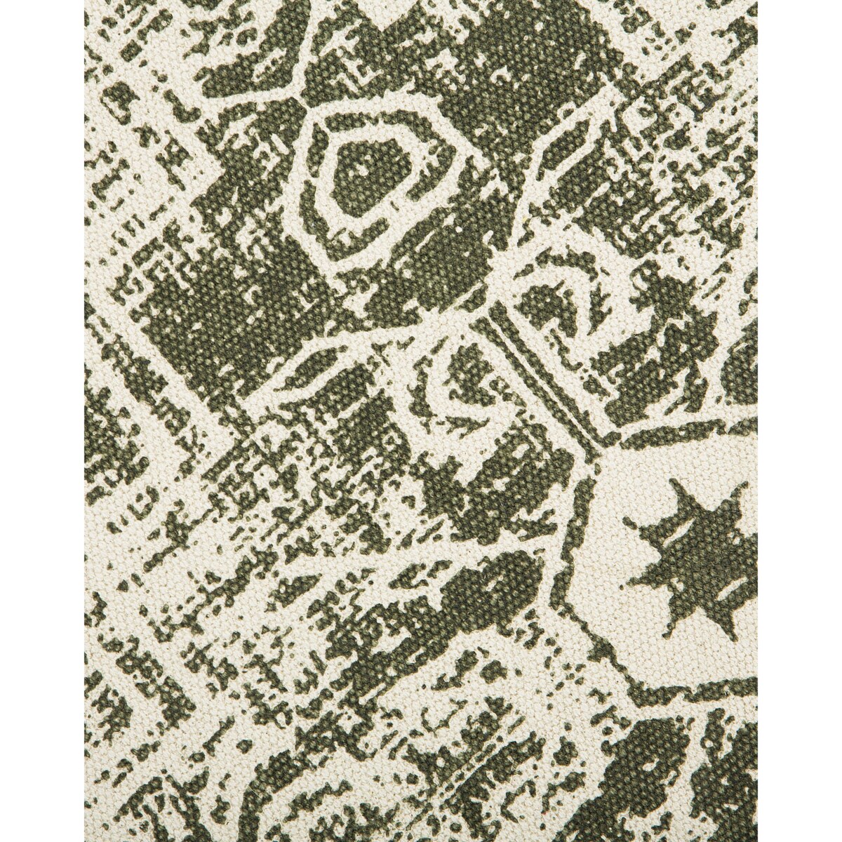 Dywan okrągły bawełniany ø 120 cm kremowo-zielony KAHTA