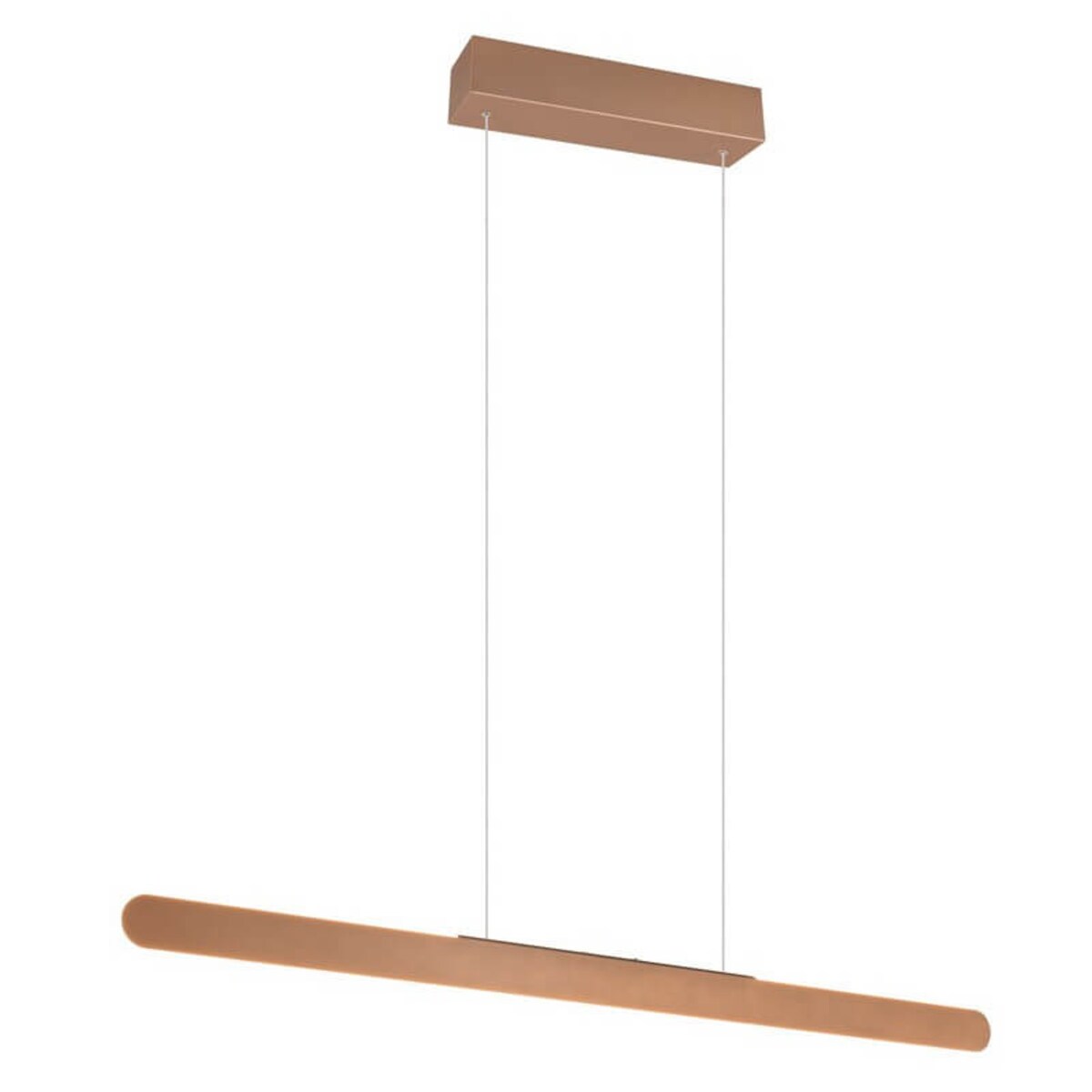 Podłużna lampa zwisowa Helios 343310165 Trio LED 28W 2700-6500K belka brązowa