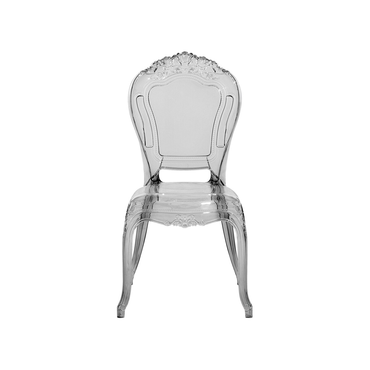 Zestaw 2 krzeseł do jadalni przezroczysty czarny VERMONT