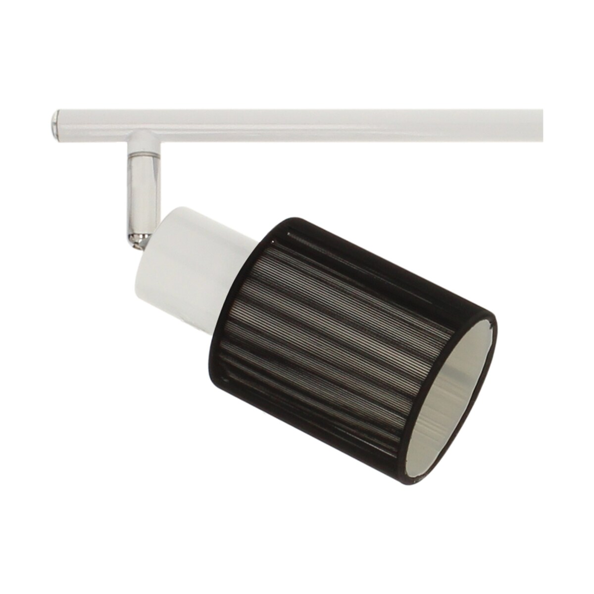 Lampa Sufitowa BRITOP Lighting 4xE14 Max.9W Eleganckie Połączenie Bieli z Czarną Tkaniną, Polski Producent, 1 szt.