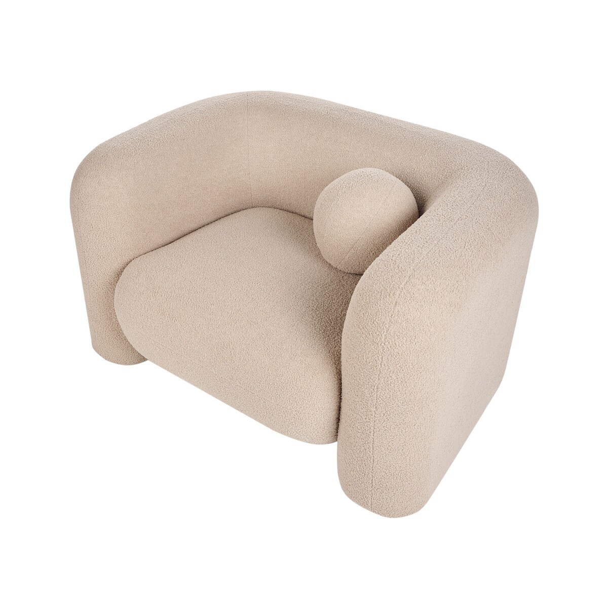 Fotel LEIREN Boucle Beżowy