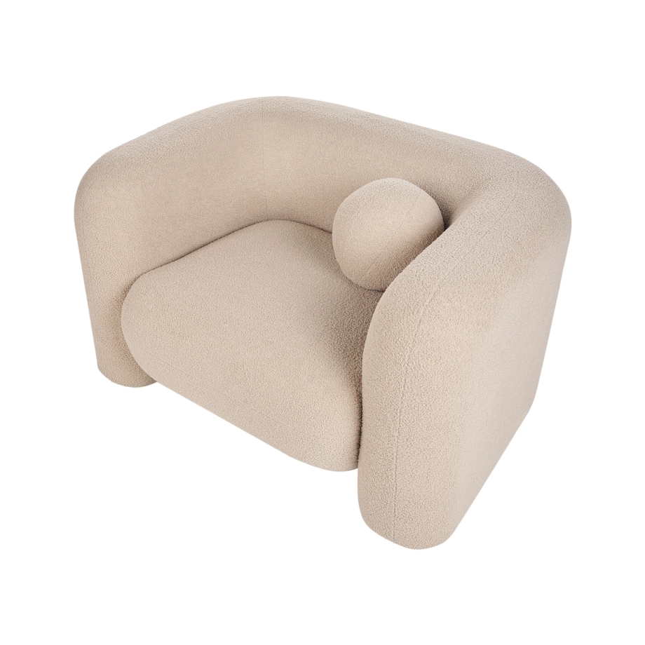 Fotel LEIREN Boucle Beżowy