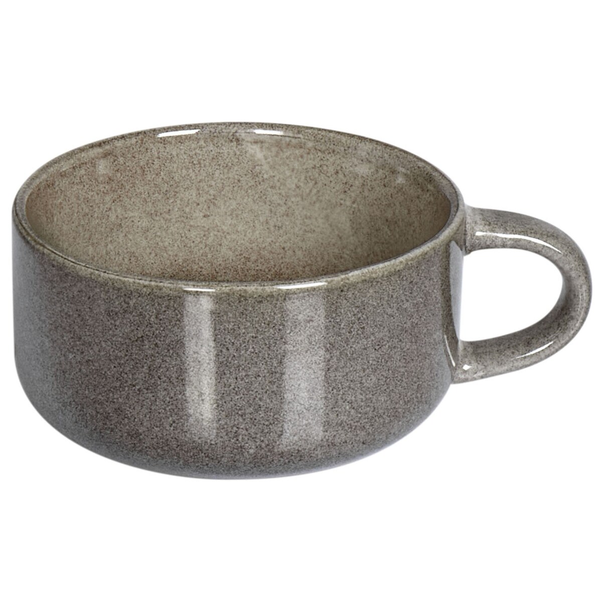 Zestaw 4 filiżanek ze spodkami COSTMARY Kamionka Szary