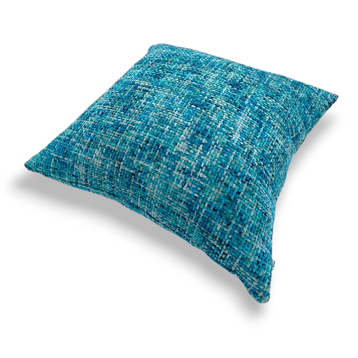 Niebieska - turkusowa poduszka dekoracyjna 50x50 Stella - melanż