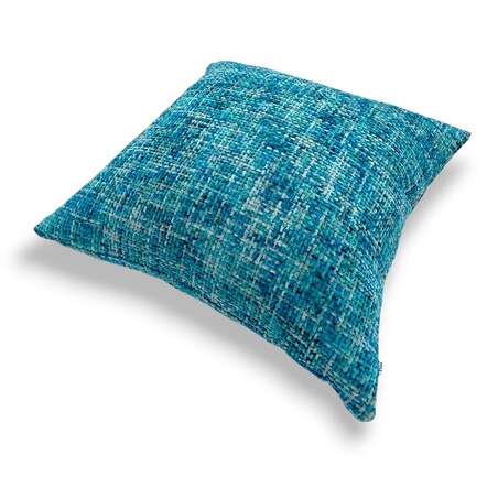 Niebieska - turkusowa poduszka dekoracyjna 50x50 Stella - melanż