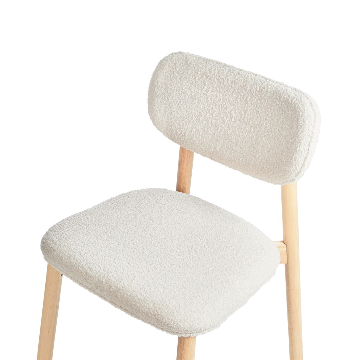 Zestaw 2 krzeseł do jadalni MILLS Boucle Jasnobeżowy