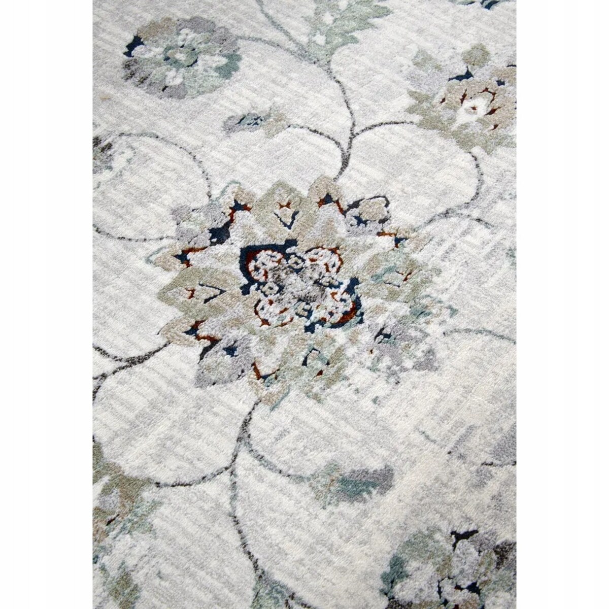 Dywan tradycyjny do salonu 155x235cm,klasyczny kremowo szary, miekki włos