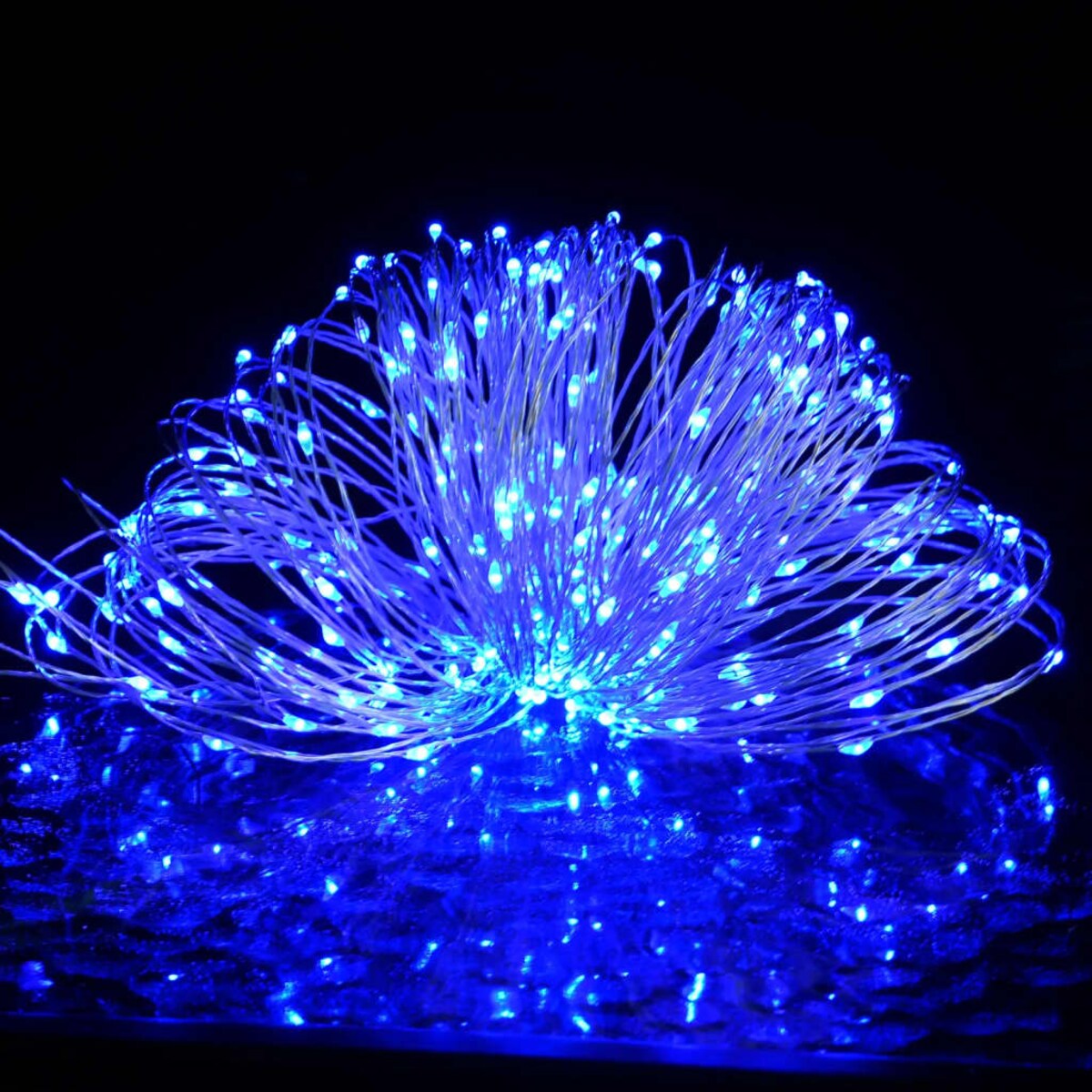 vidaXL Lampki świąteczne, 40 m, 400 niebieskich diod LED, 8 funkcji